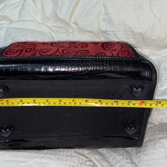 Vintage BRIGHTON Large Cosmetic travel Case croc embossed - Picture 8 of 15